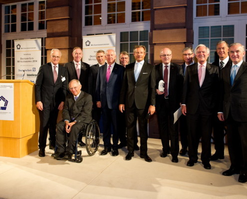 Preisträger, Redner und die Präsidenten der deutschen und europäischen Unterstützerverbände